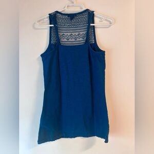 New Look Blue Lace Back Tank Top, S